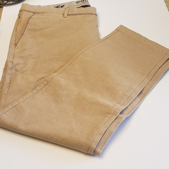 DOCKERS Alpha Khaki Men's Tan Slim Fit Flex Chino - Picture 3 of 7